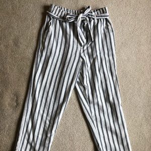 AE paper bag striped pants
